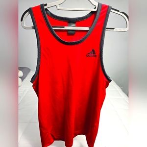 Adidas 3 Stripes Tank Medium Red